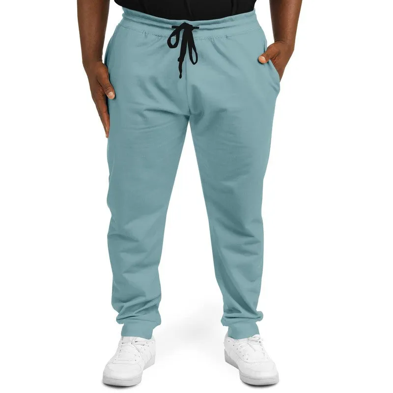 Shaded Pale Pastel Cyan Gray Joggers | Unisex | with PLUS sizes | C30M0Y8K30