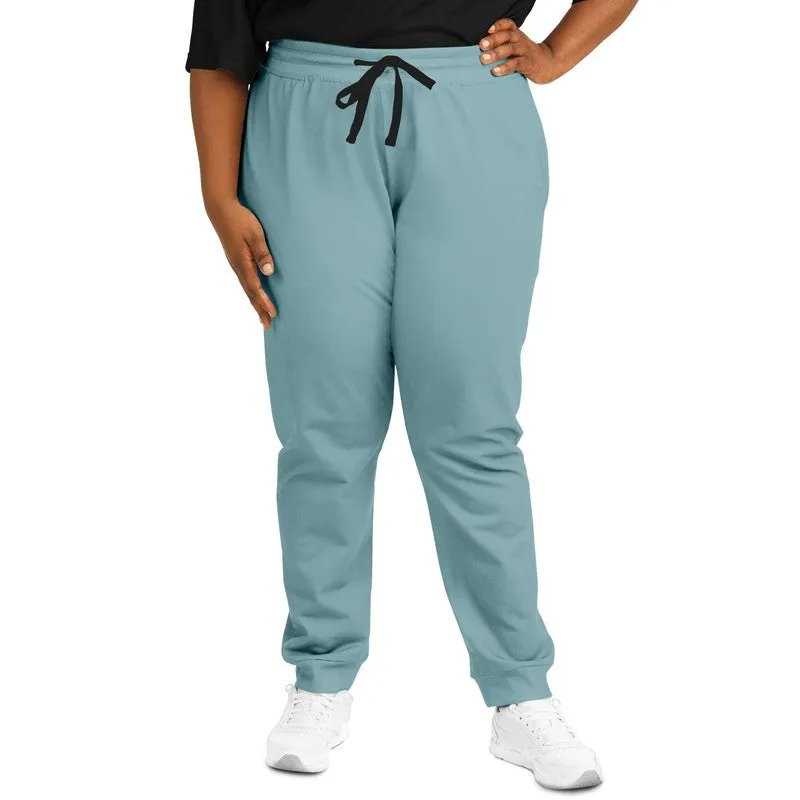 Shaded Pale Pastel Cyan Gray Joggers | Unisex | with PLUS sizes | C30M0Y8K30