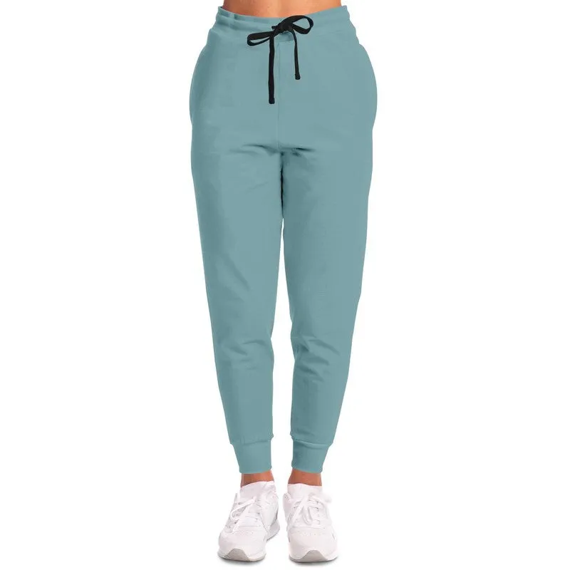 Shaded Pale Pastel Cyan Gray Joggers | Unisex | with PLUS sizes | C30M0Y8K30