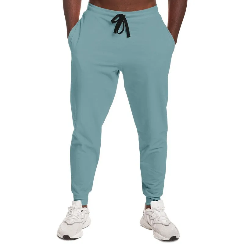 Shaded Pale Pastel Cyan Gray Joggers | Unisex | with PLUS sizes | C30M0Y8K30