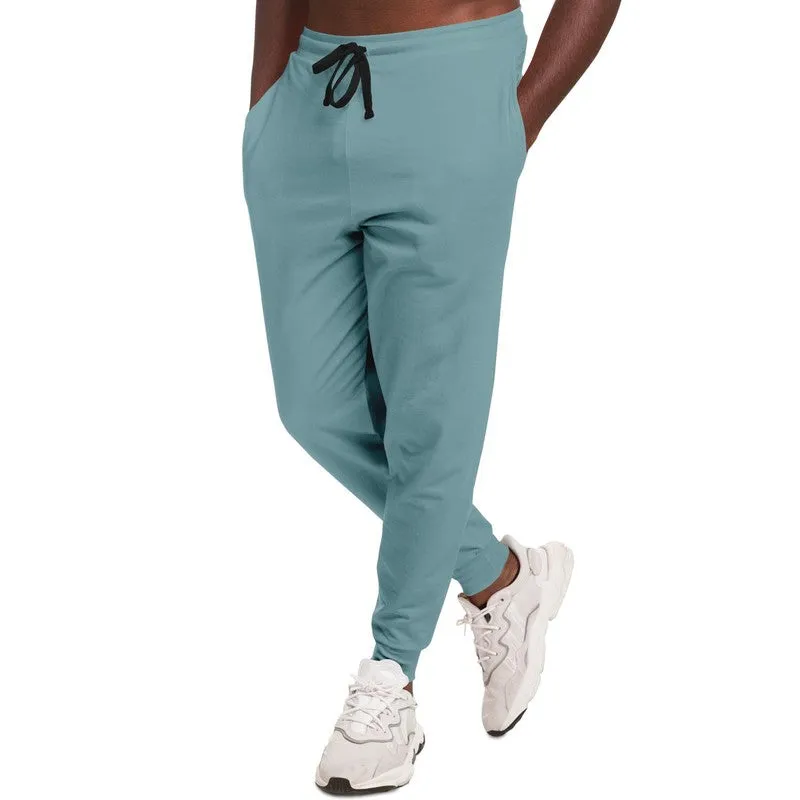 Shaded Pale Pastel Cyan Gray Joggers | Unisex | with PLUS sizes | C30M0Y8K30