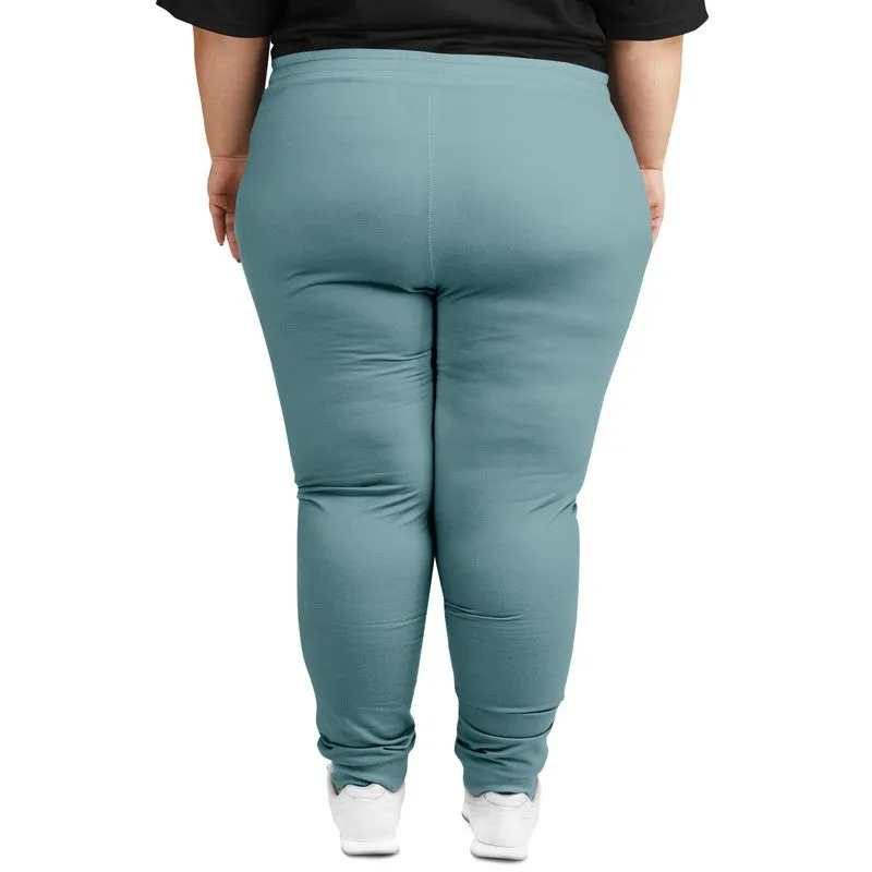Shaded Pale Pastel Cyan Gray Joggers | Unisex | with PLUS sizes | C30M0Y8K30
