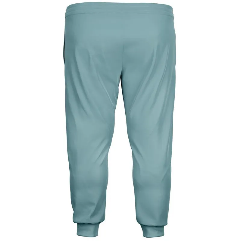 Shaded Pale Pastel Cyan Gray Joggers | Unisex | with PLUS sizes | C30M0Y8K30