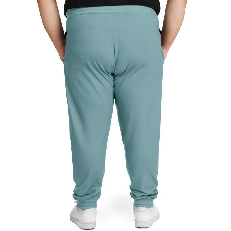 Shaded Pale Pastel Cyan Gray Joggers | Unisex | with PLUS sizes | C30M0Y8K30