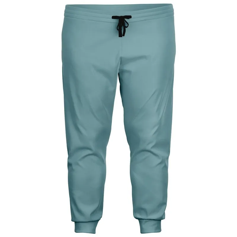 Shaded Pale Pastel Cyan Gray Joggers | Unisex | with PLUS sizes | C30M0Y8K30