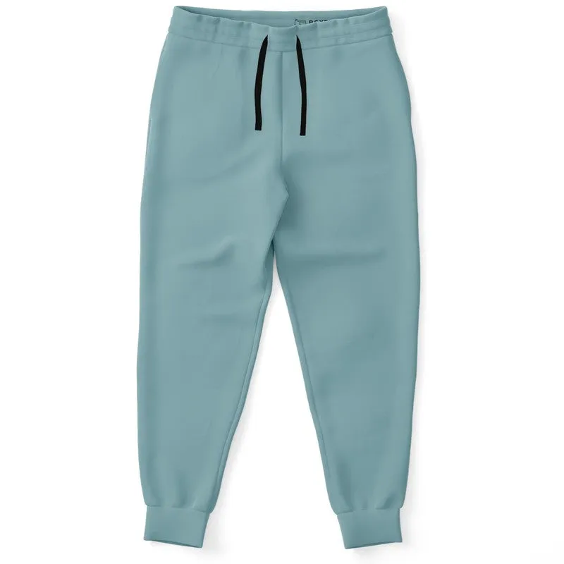 Shaded Pale Pastel Cyan Gray Joggers | Unisex | with PLUS sizes | C30M0Y8K30