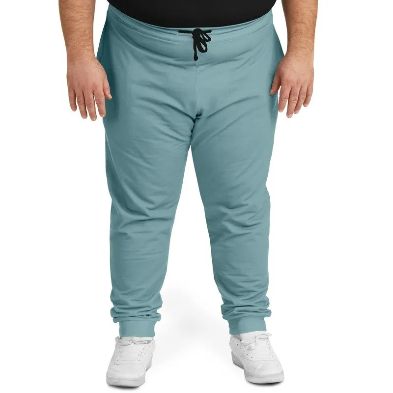 Shaded Pale Pastel Cyan Gray Joggers | Unisex | with PLUS sizes | C30M0Y8K30