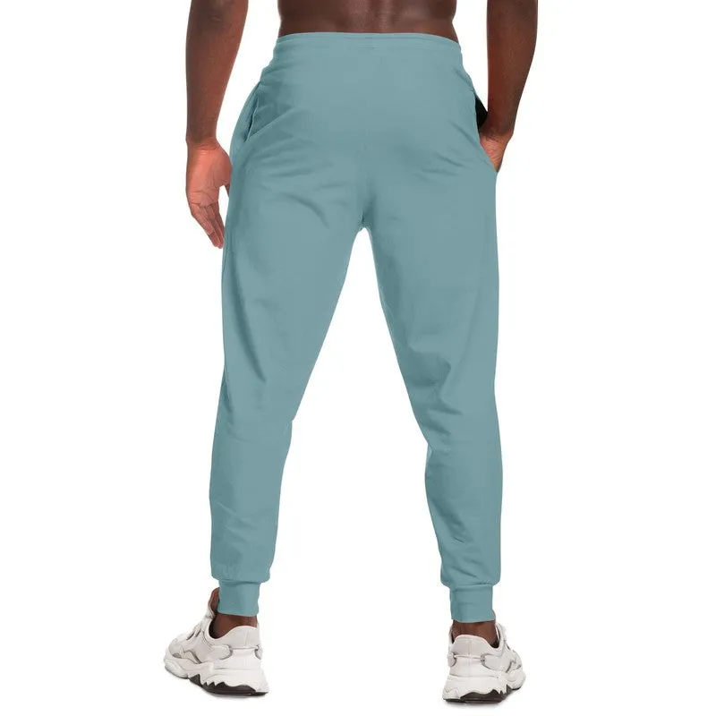 Shaded Pale Pastel Cyan Gray Joggers | Unisex | with PLUS sizes | C30M0Y8K30