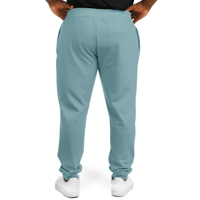 Shaded Pale Pastel Cyan Gray Joggers | Unisex | with PLUS sizes | C30M0Y8K30