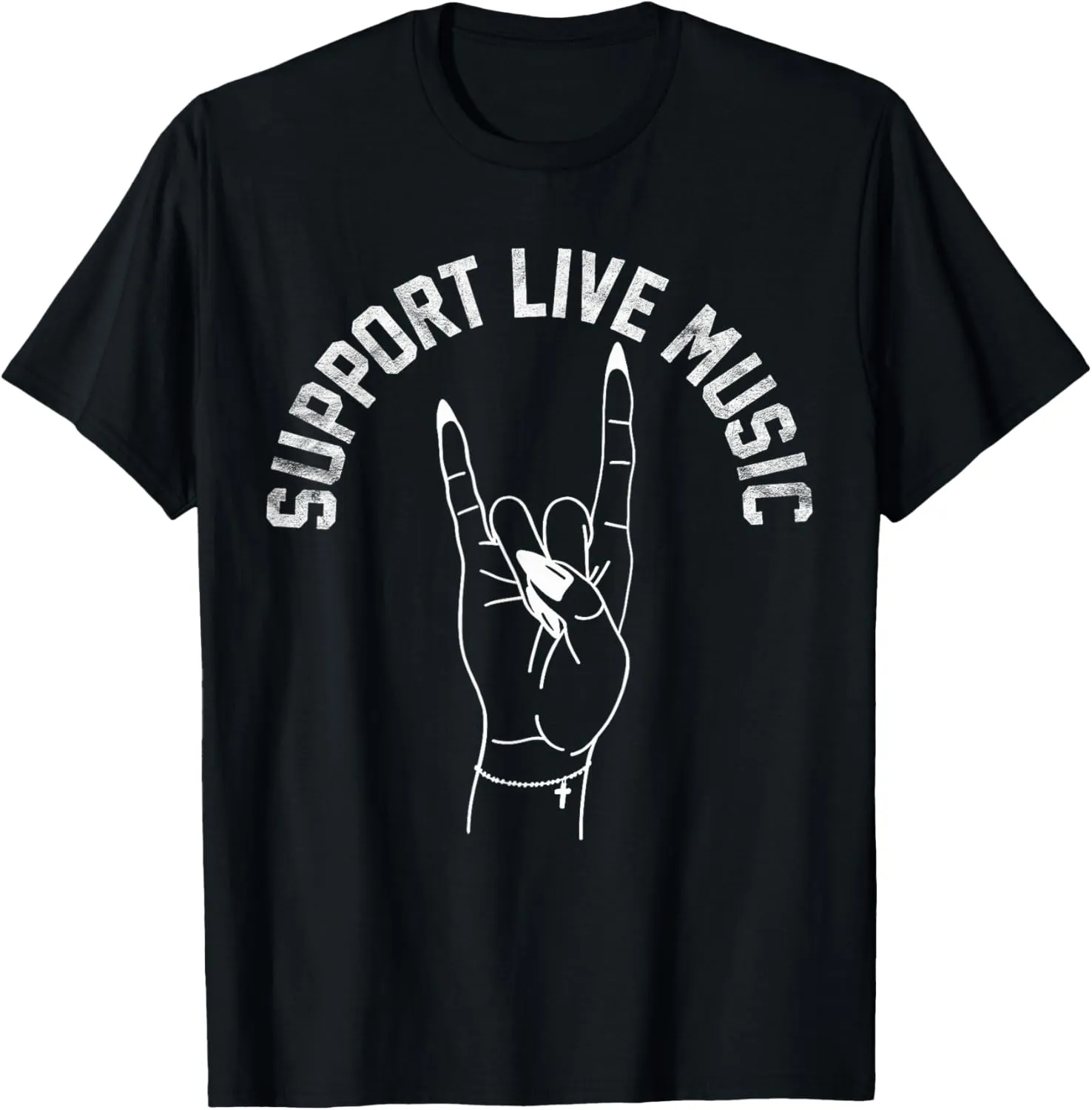 Support Live Music, Musicians, Music Lover, Concert Festival T-Shirt