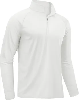 TACVASEN Men's Long Sleeve Athletic Shirts 1/4 Pullover Zip Sun Protection Rash Guard UPF 50  Outdoor Running T-Shirts