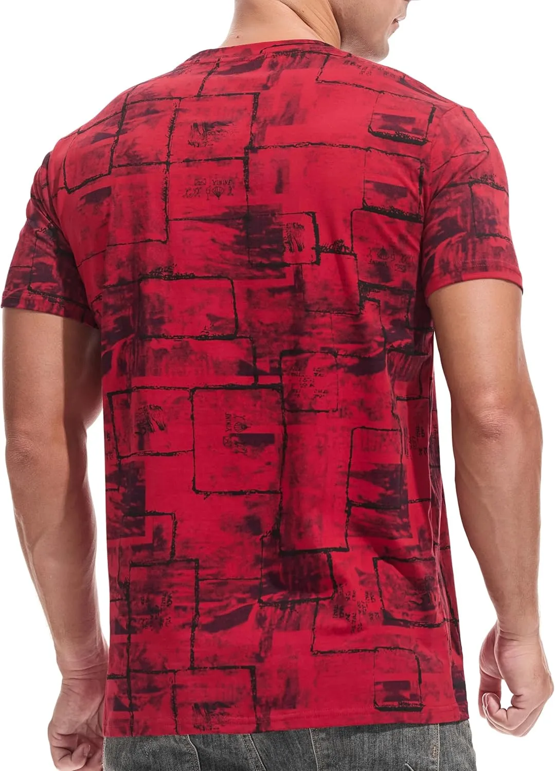 YININF Mens Hipster Hip Hop Short Sleeve Print T-Shirt Shirts Men