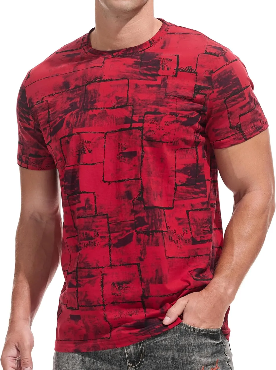 YININF Mens Hipster Hip Hop Short Sleeve Print T-Shirt Shirts Men