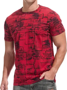 YININF Mens Hipster Hip Hop Short Sleeve Print T-Shirt Shirts Men