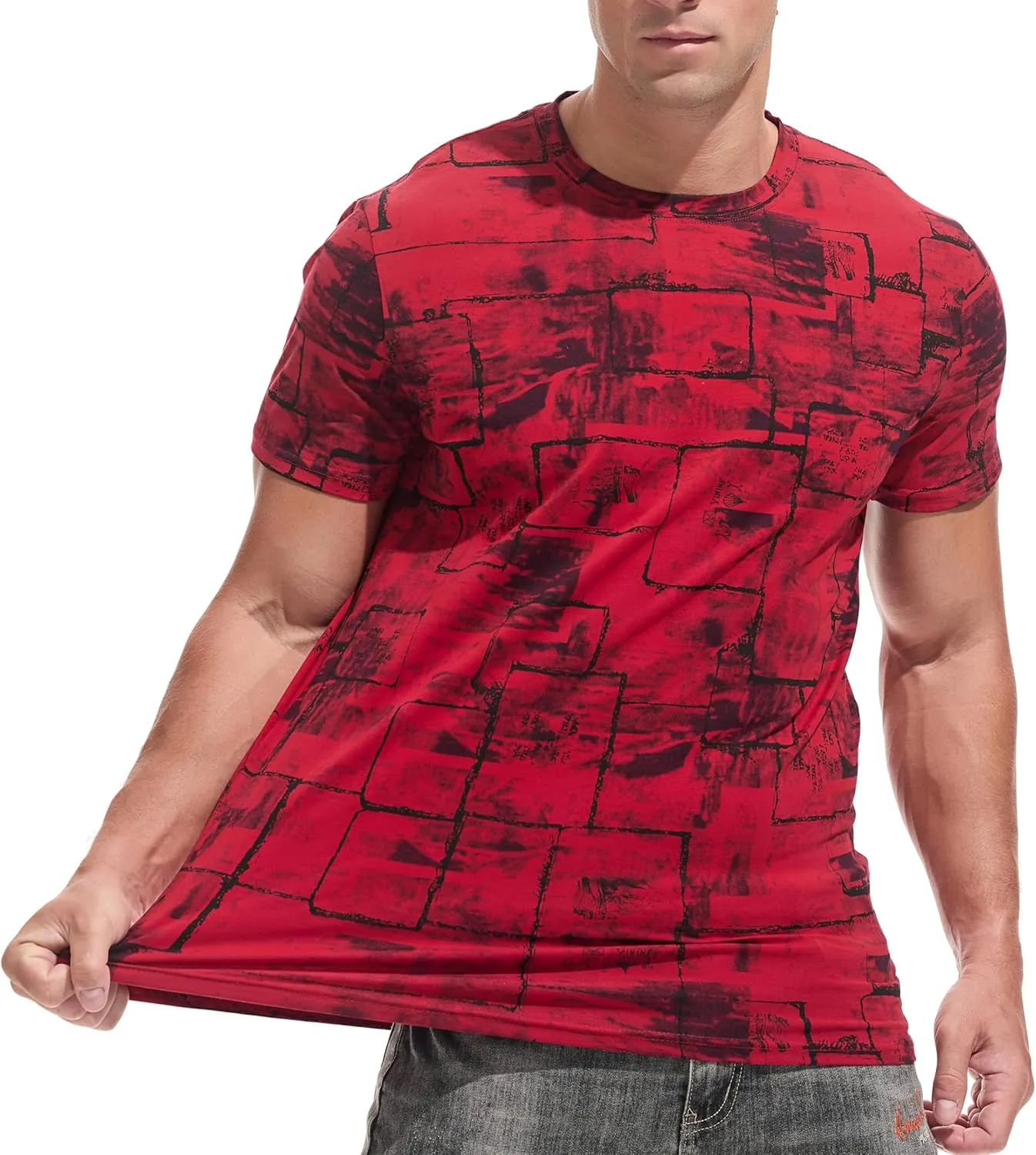 YININF Mens Hipster Hip Hop Short Sleeve Print T-Shirt Shirts Men