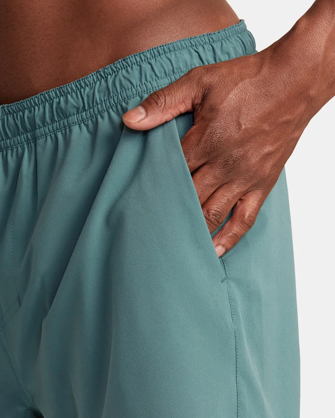 Yogger Train 2-In-1 17" Workout Shorts - Pine Grey